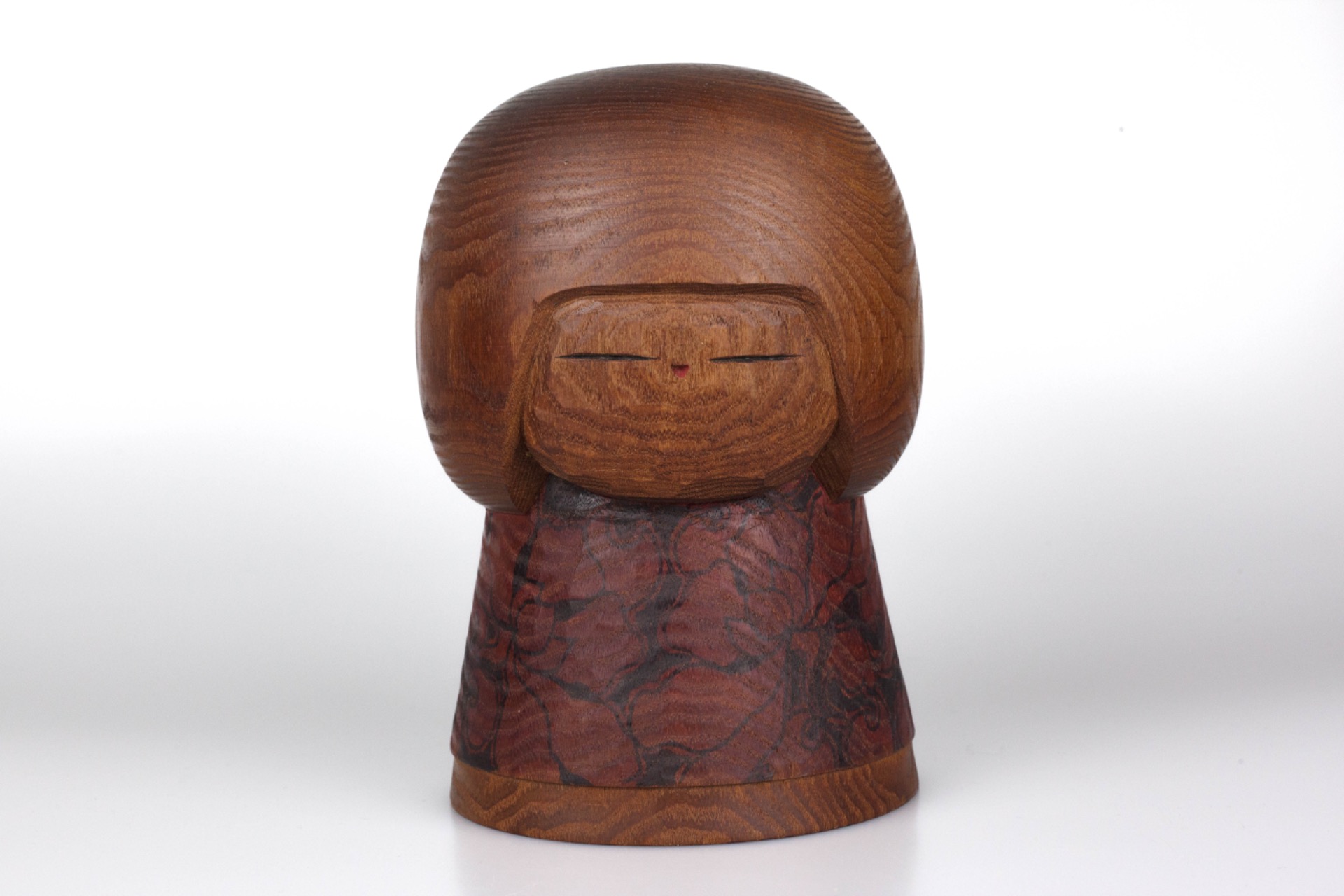 栗林 一雪 Issetsu 創作 こけし kokeshi 古美術 木彫 民藝 Creative Kokeshi by Kuribayashi Issetsu – 17 cm – original box
